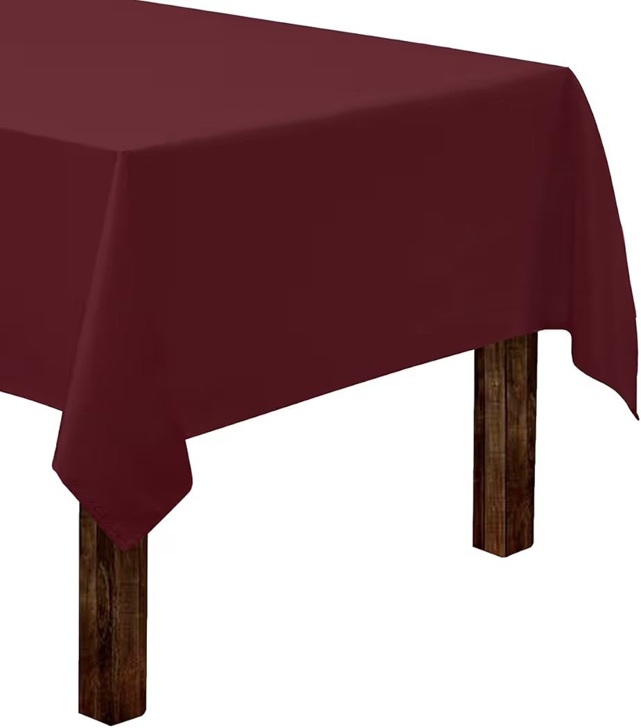 Gee Di Moda Rectangle Tablecloth - 60 x 102 Inch Burgundy Table Cloth for 6 Foot Rectangle Tables... | Amazon (US)