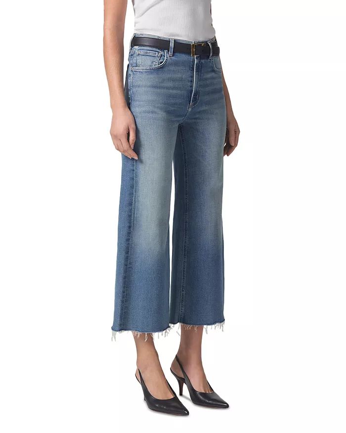 Cropped Wide Leg Jeans in Blue | Bloomingdale's (US)