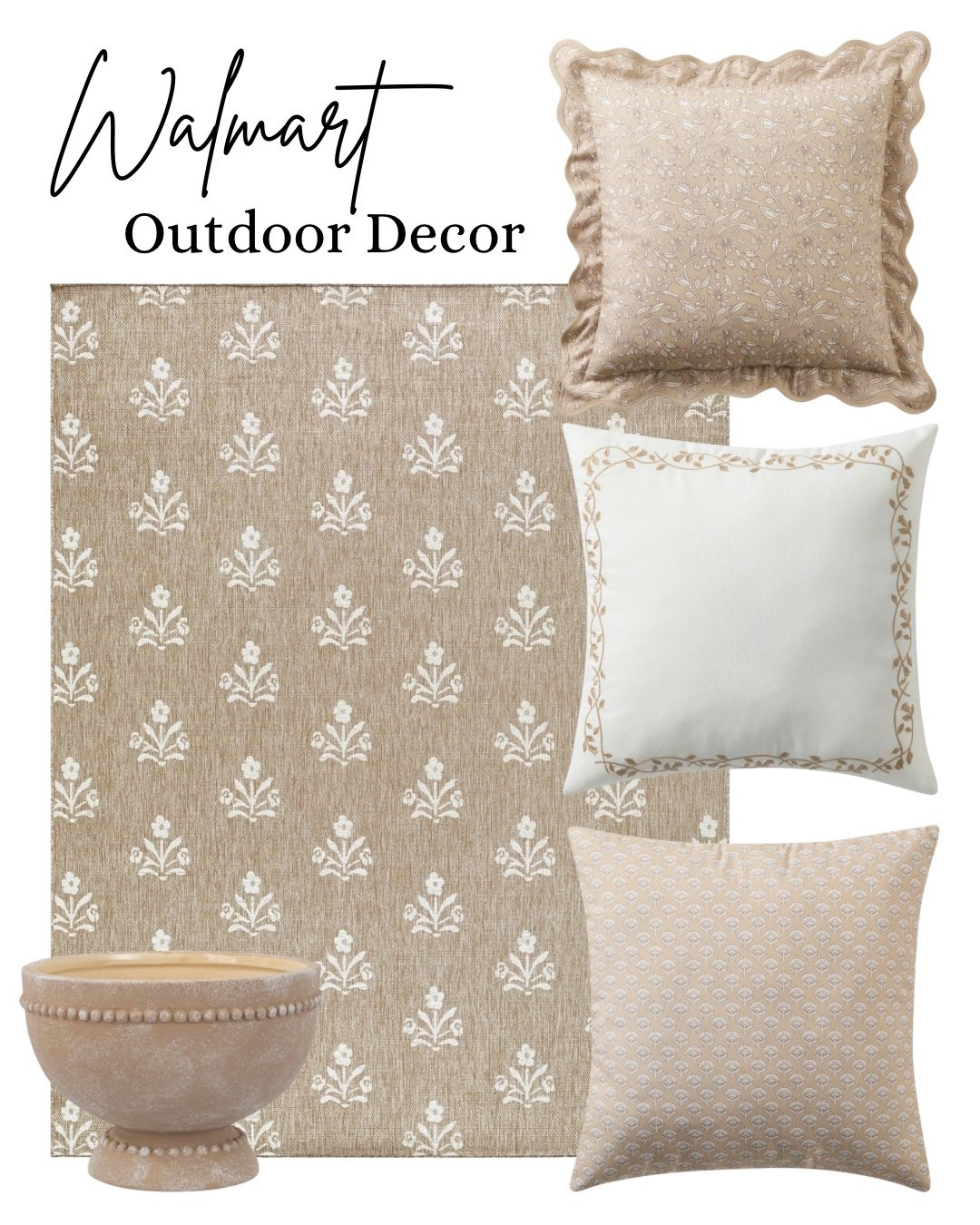 Gorgeous new outdoor decor from Walmart! Neutral outdoor pillows, rugs and planters! Perfect for patio season!



#LTKSeasonal #LTKHome