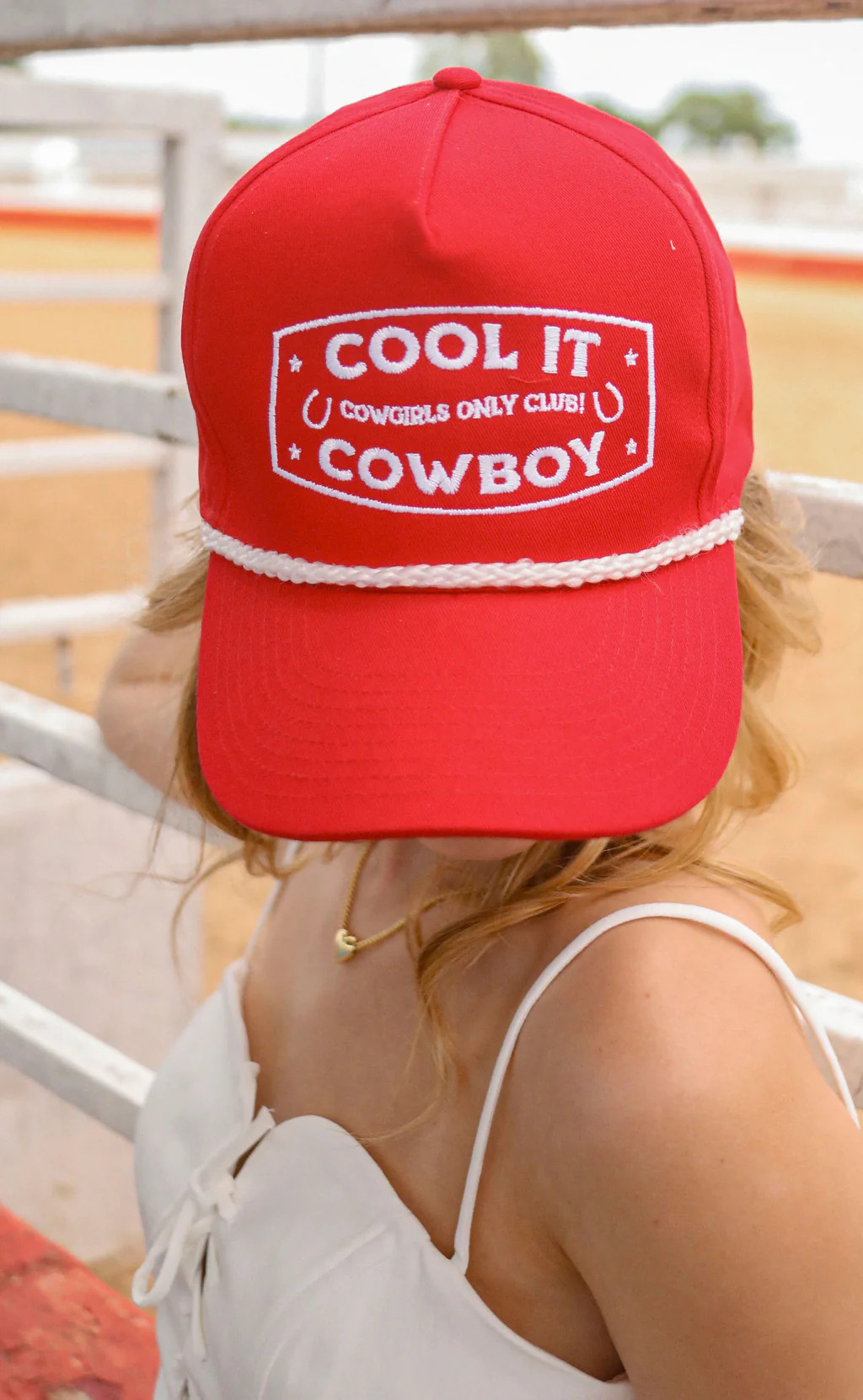 charlie southern: cool it cowboy trucker hat - red | RIFFRAFF