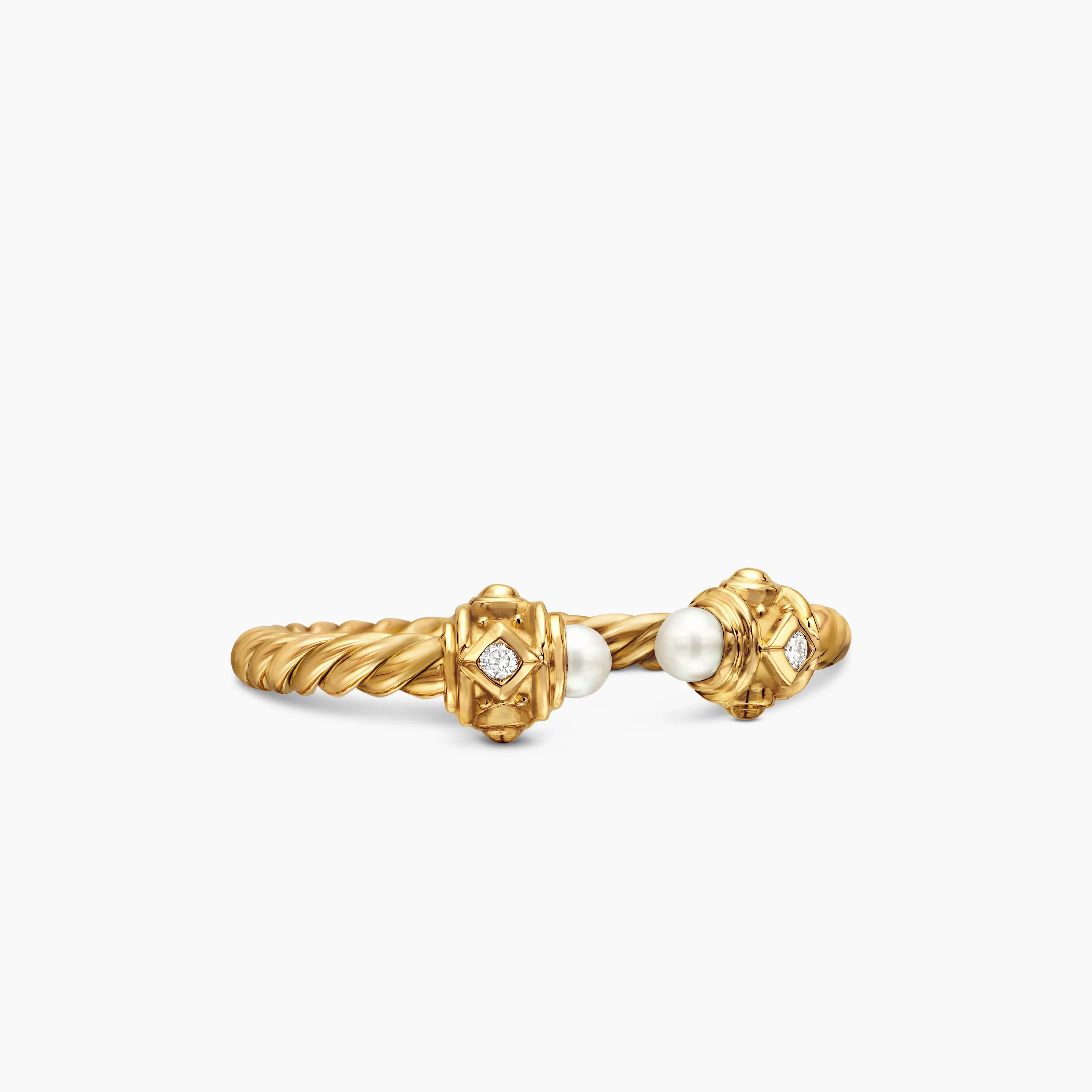 David Yurman | Renaissance Ring in 18K Yellow Gold with Diamonds, 2.3mm | David Yurman