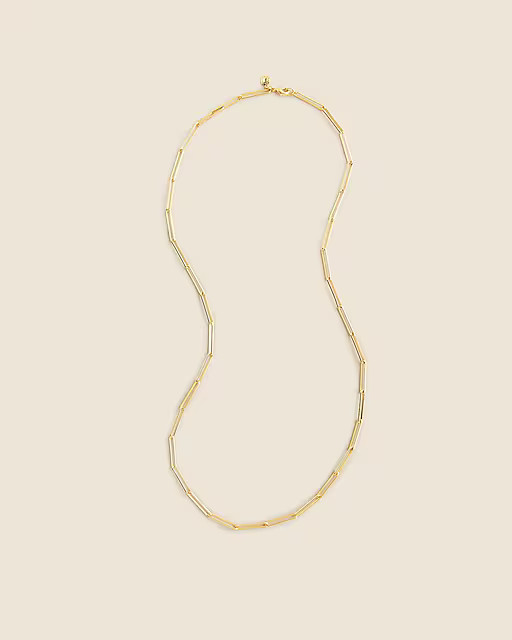 Dainty gold-plated paper-clip necklace | J. Crew US