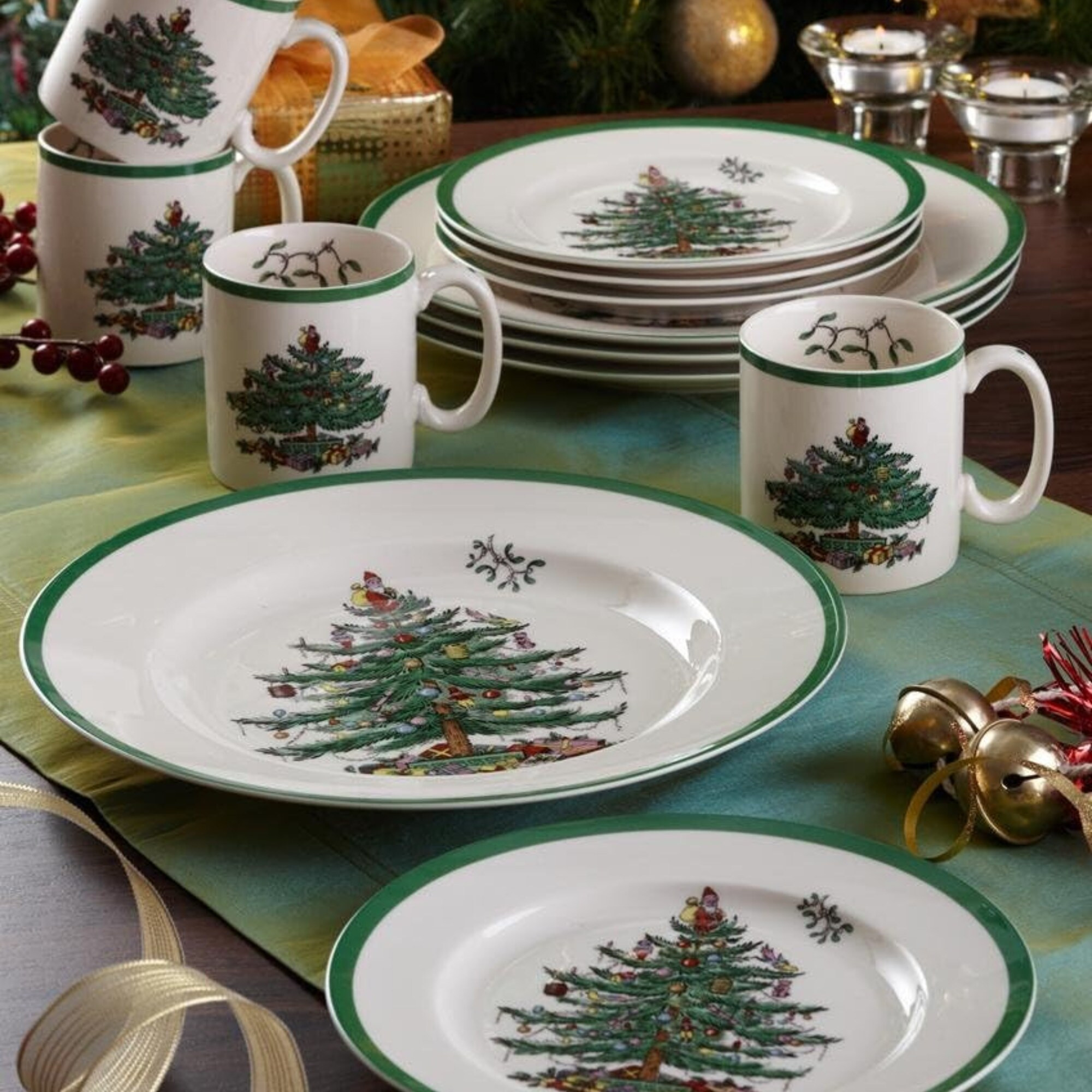 Spode Christmas Tree Set of 4 Salad Plates - 7.8 in | Bed Bath & Beyond
