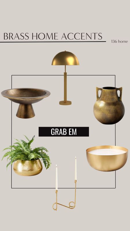 Brass Home Accents #brass #brassaccent #homeaccent #interiordesign #interiordecor #homedecor #homedesign #homedecorfinds #moodboard 

#LTKfindsunder100 #LTKhome #LTKstyletip