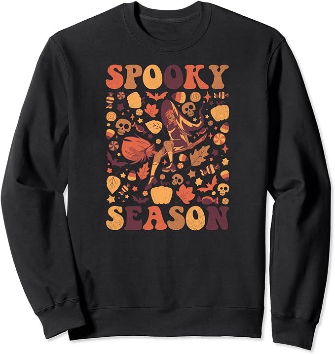 Spooky Season Retro Witch Sweatshirt | Amazon (US)