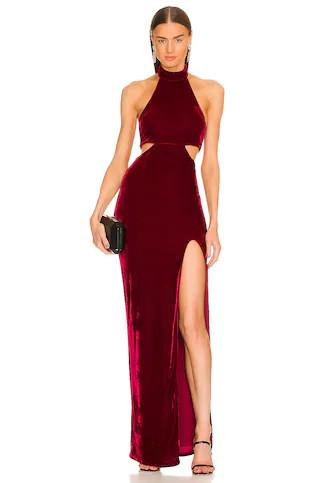 Michael Costello x REVOLVE Zoey Gown in Burgundy from Revolve.com | Revolve Clothing (Global)