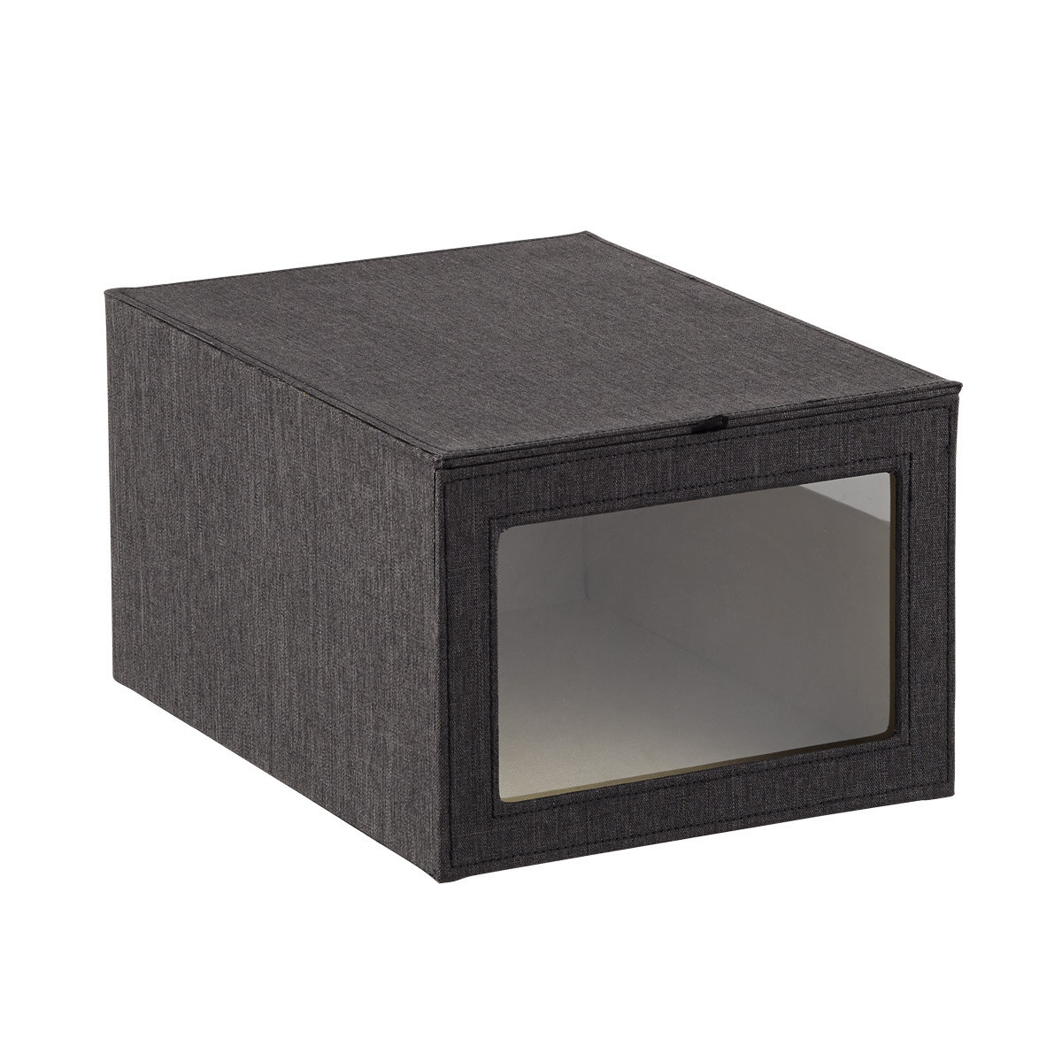 Cambridge Drop-Front Shirt Box Black | The Container Store