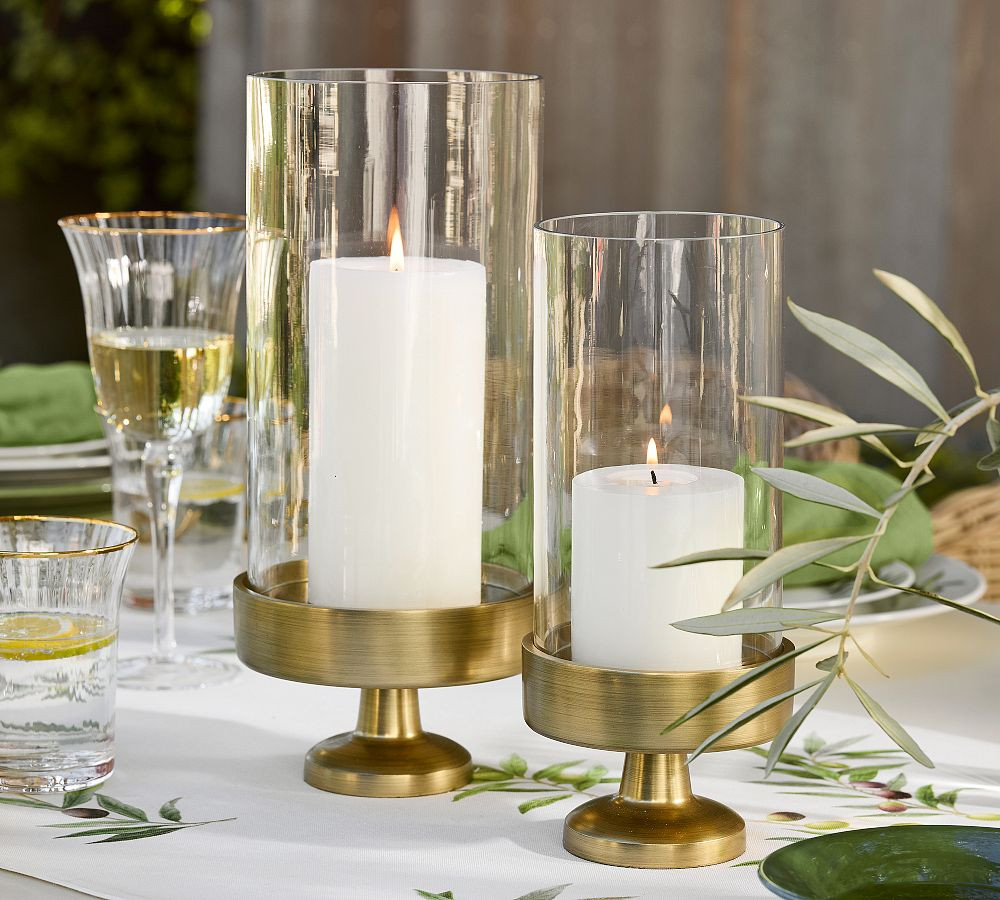 Monique Lhuillier Salerno Hurricane Candle Holder | Pottery Barn (US)