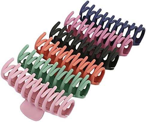 SYGY 6PCS Large Hair Claw Clips for Women, Nonslip Matte Claw Clips for Thick/Thin Hair, Strong H... | Amazon (US)
