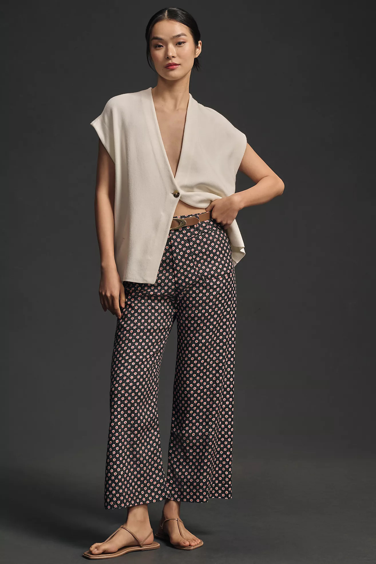 The Colette Cropped Wide-Leg Pants by Maeve: Linen Edition | Anthropologie (US)