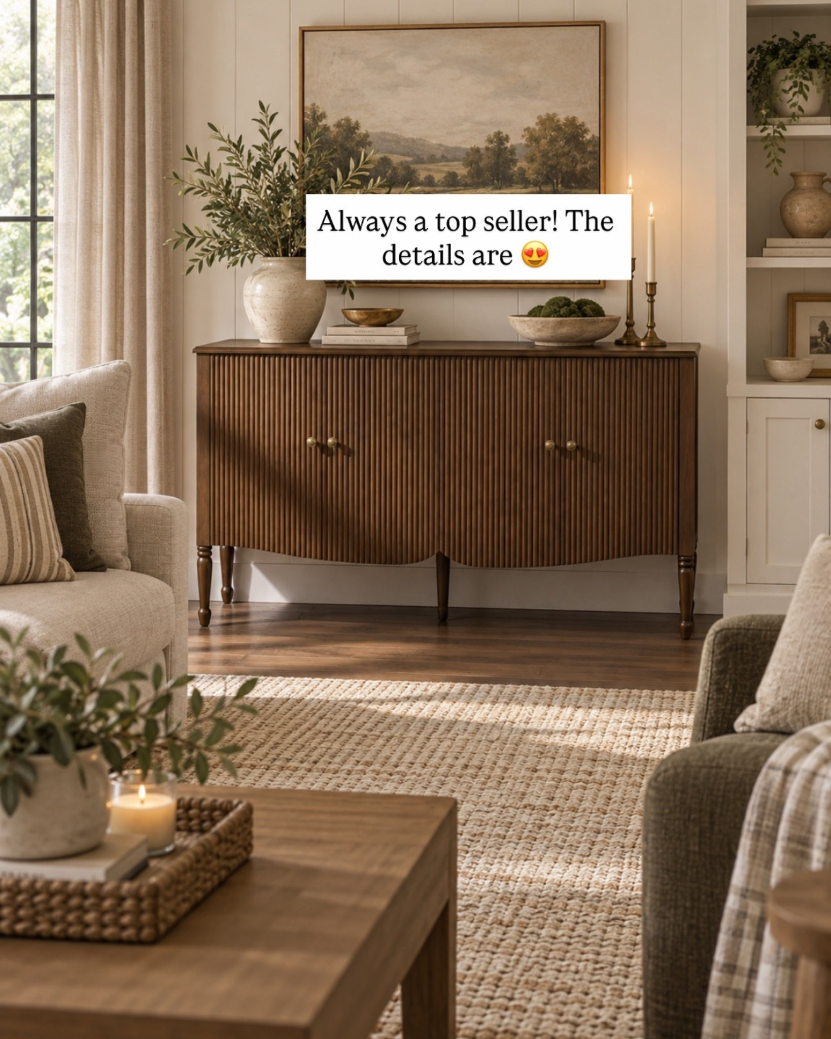 This fluted wood console is giving modern cottage perfection 🤎

I love how the rich wood tones, curved detailing, and vintage-inspired legs add so much character without feeling too traditional. It would be beautiful styled in a living room, entryway, or dining room!

#LTKHome #LTKSaleAlert