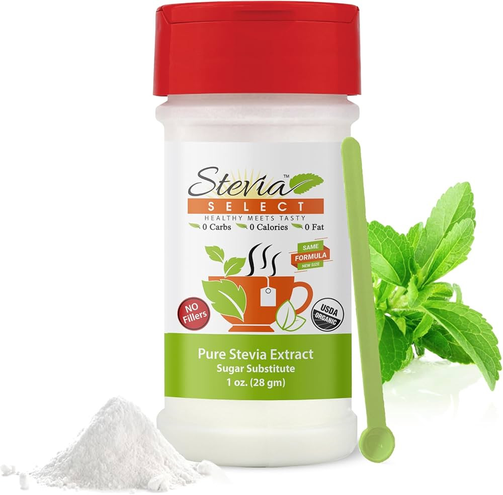 Stevia Select Organic Stevia Powder - Sugar Free Plant Based Pure Stevia Sweetener Stevia Extract... | Amazon (US)