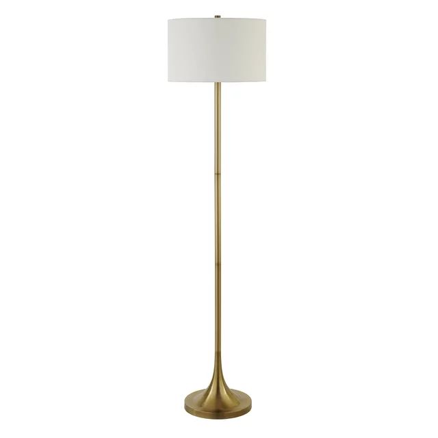 Evelyn&Zoe Transitional 62 in 1-Light Adjustable Height Floor Lamp, Gold | Walmart (US)