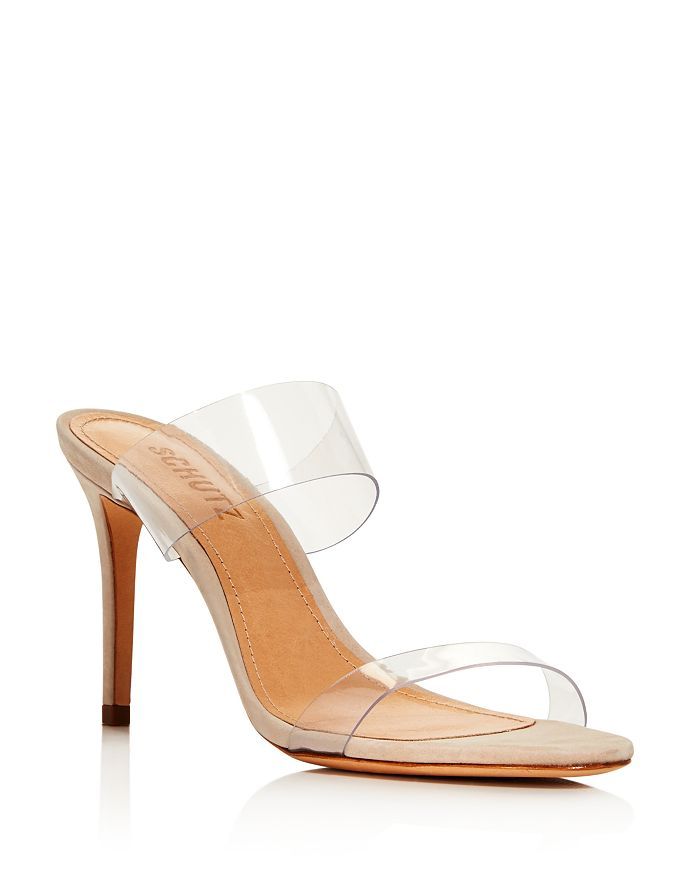 SCHUTZ Women's Ariella Clear Strap High-Heel Slide Sandals Shoes - Bloomingdale's | Bloomingdale's (US)