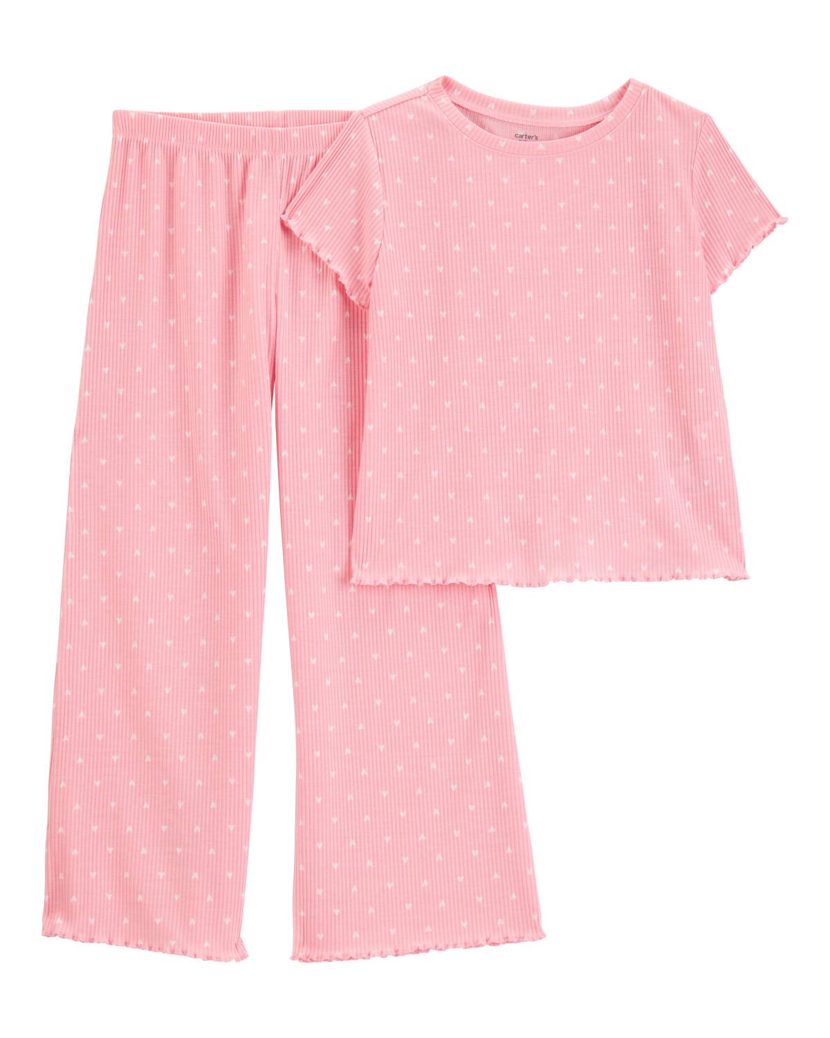 Kid 2-Piece Heart Loose Fit Pajamas - Pink | Carter's Inc