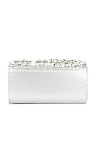 olga berg Renata Crystal Encrusted Clutch in Silver from Revolve.com | Revolve Clothing (Global)