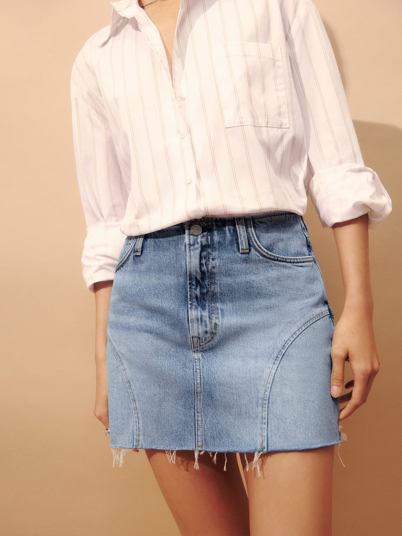 Bec Mid Rise Denim Mini Skirt | Reformation (Global)
