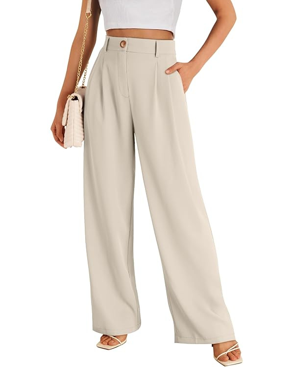 LILLUSORY Wide Leg Dress Pants Women's High Waisted Dressy Trousers | Amazon (US)