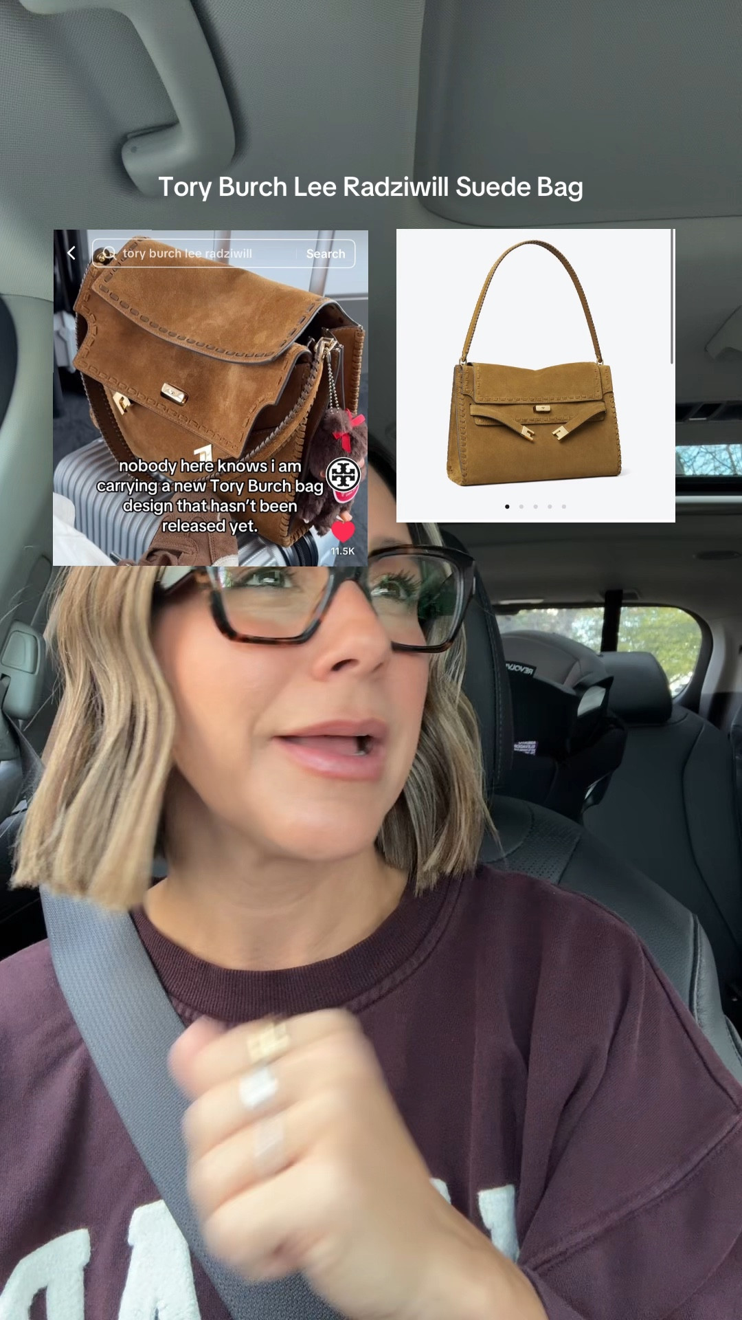 The Tory Burch Lee Radziwill suede stitched bag is here

#LTKItBag