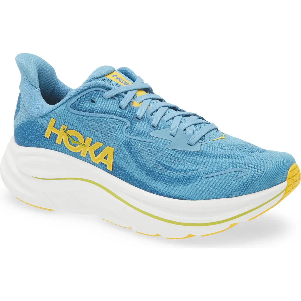HOKA Clifton 10 Running Shoe - Wide Width Available in Alpine Blue /Foggy Night at Nordstrom, Size 10.5 | Nordstrom