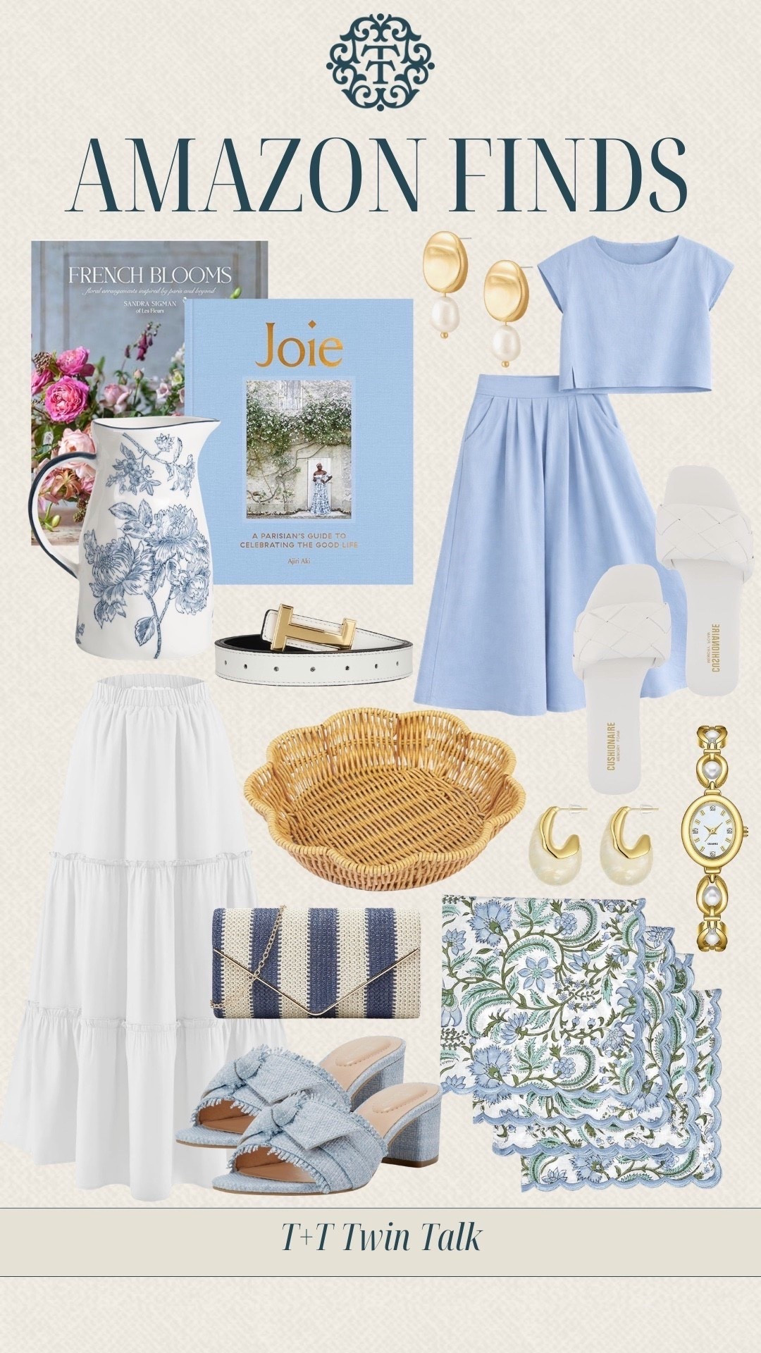 Recent Amazon finds we’re loving right now! From coffee table books and floral vases to patterned napkins that add a fresh touch to your home. We also found a cute maxi skirt, great earrings, and simple sandals you’ll want in your closet.

#LTKOver40 #LTKSeasonal #LTKMidsize