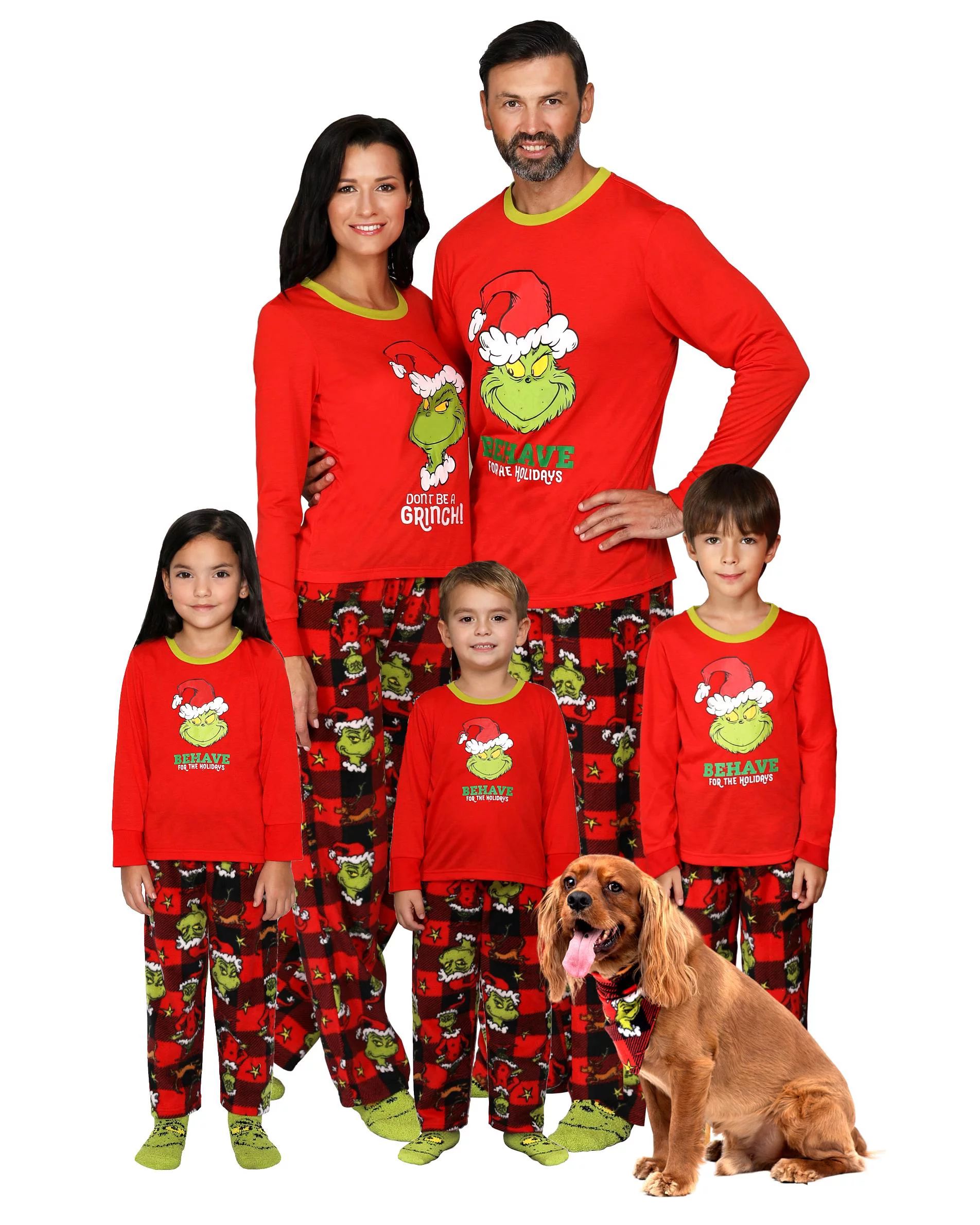 Dr. Seuss Family Pajama Set Grinch Adult and Kid Sleepwear, Men, Size: XLarge | Walmart (US)