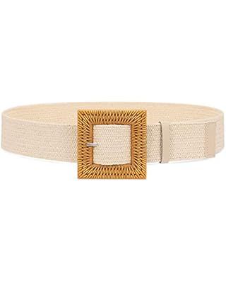 Women’s Belts w Elastic Woven Straw | Tropical Wide Woven Stretch Waist Belt | Amazon (US)