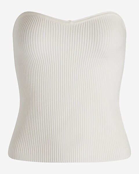 Ribbed Sweetheart Neckline Sweater Tube Top | Express