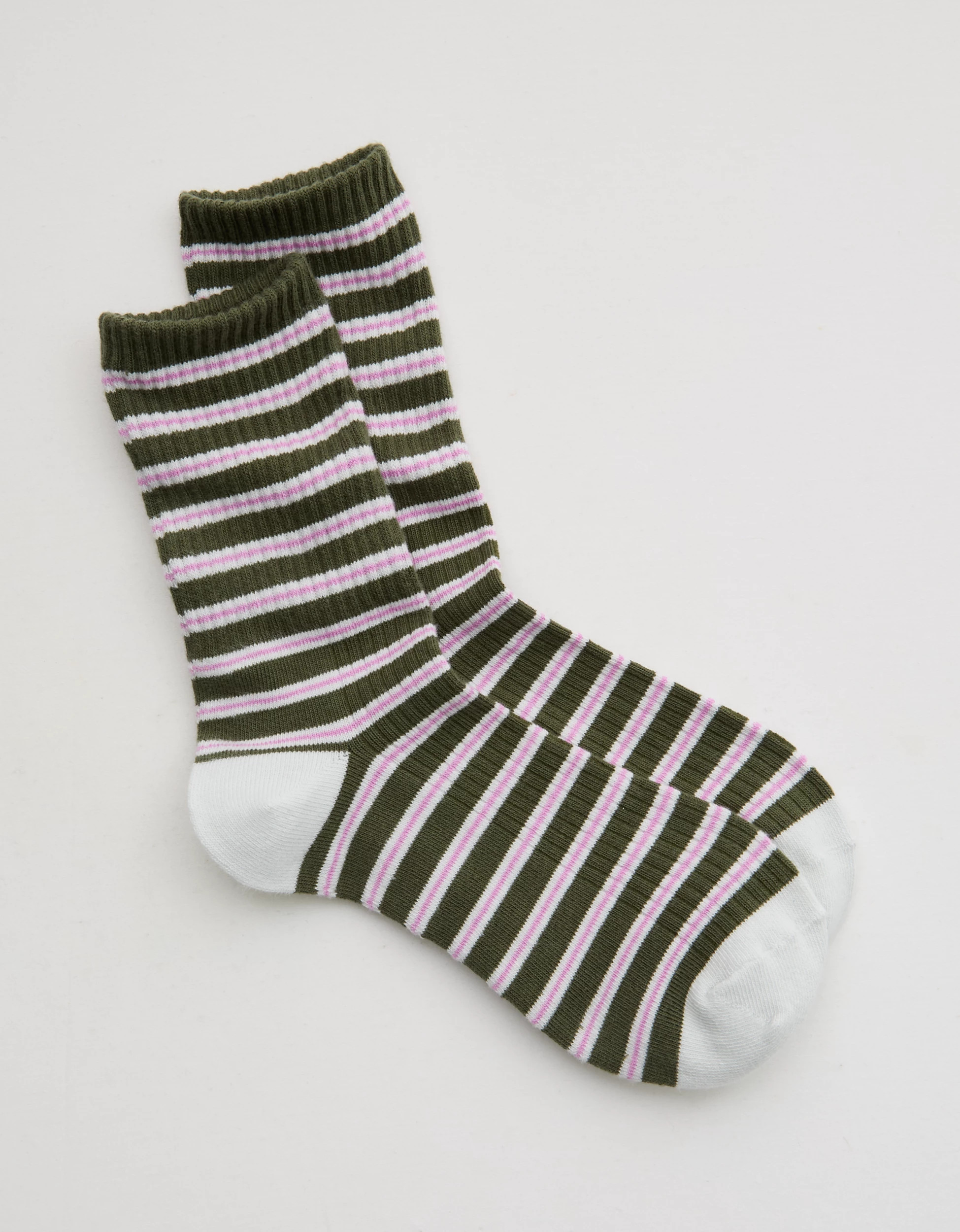 Aerie Ribbed Cotton Crew Socks | Aerie