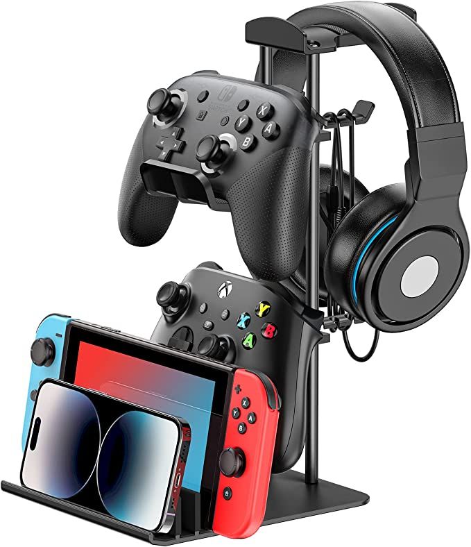 KDD Headphone/Headset Stand, Game Controller Holder for Desk, Earphone Stand with Aluminum Suppor... | Amazon (US)