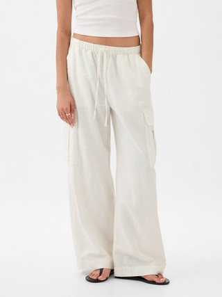 Linen-Cotton Pull-On Cargo Pants | Gap (US)