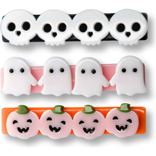 Skulls Pumpkins and Ghosts Hair Clips | Maisonette