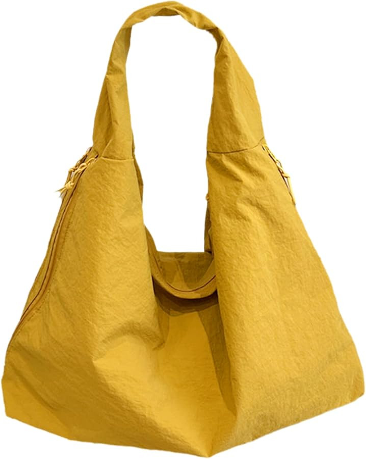 Slouchy Tote Bag for Women Large Nylon Shoulder Bag with Multiple Pockets Crescent Bag Underarm H... | Amazon (US)