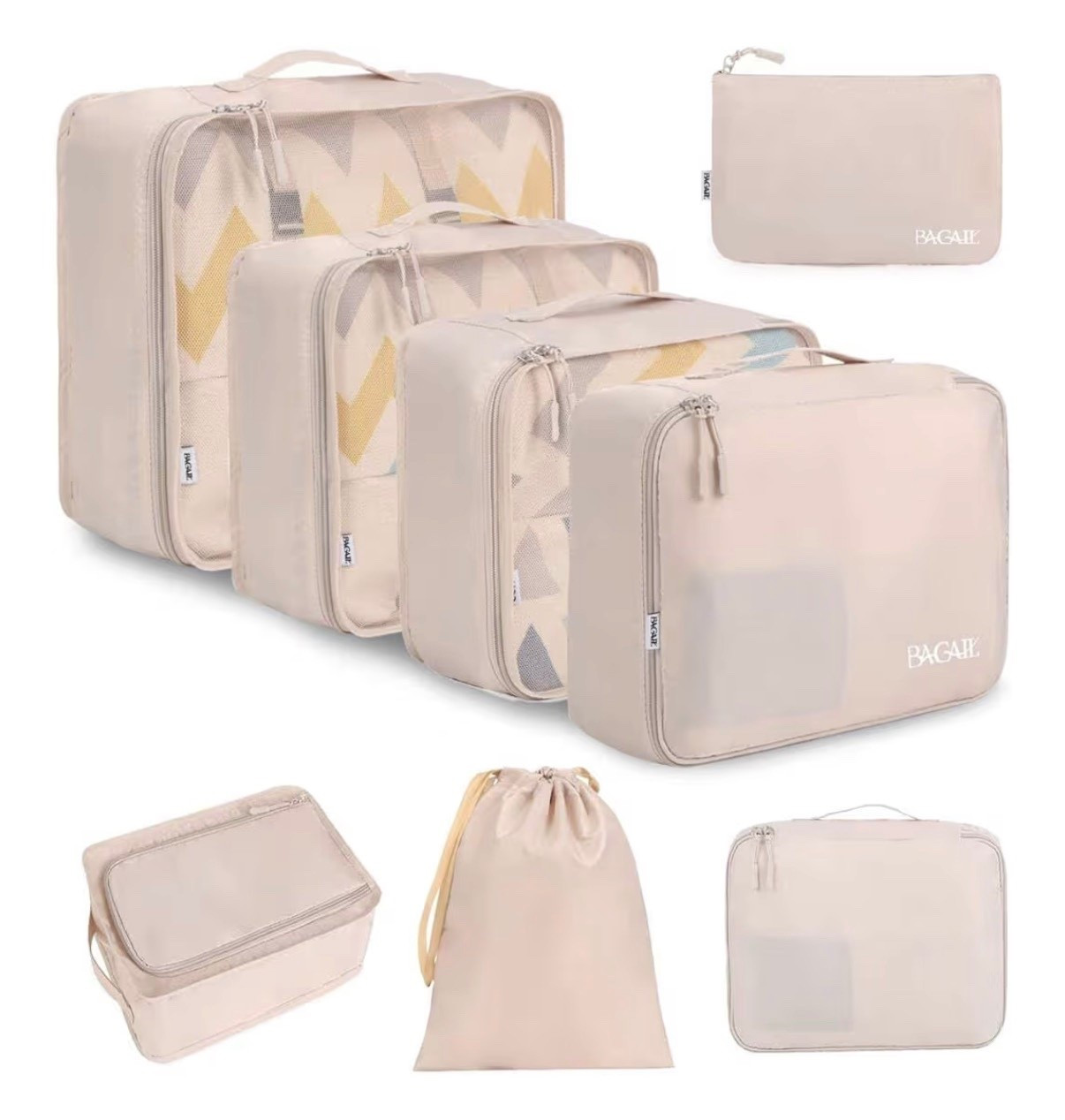 BAGAIL 8 Set Packing Cubes Luggage Packing Organizers for Travel Accessories-Cream

#LTKKids #LTKTravel #LTKBaby