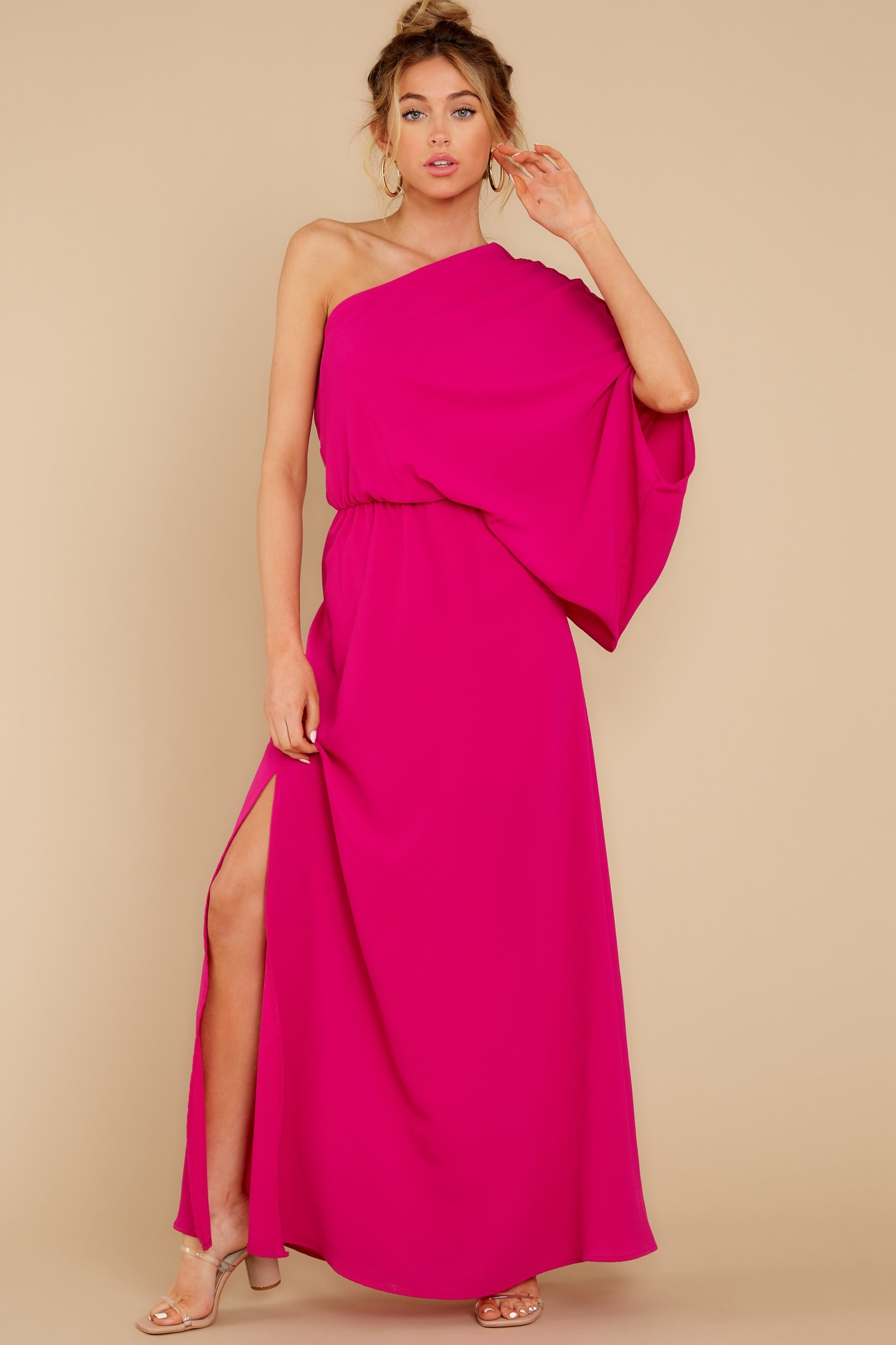 Get Obsessed Fuchsia Maxi Dress | Red Dress 