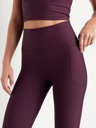 Extra-High Waisted PowerSoft Boundless 7/8 Pocket Leggings – No Front Seam | Old Navy (US)