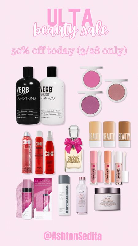 Ulta Beauty Sale!!! Items on sale only today!!! 50% off!! 

#LTKsalealert #LTKstyletip #LTKbeauty