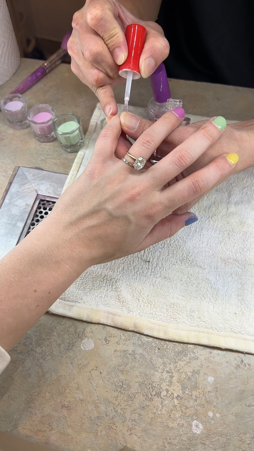 Spring break nails 🐣🐰💐

Colored nails, trending nails, pastel nails, Easter egg nails, multi colored nails, girly manicure, spring beauty, opi, essie, dip powder nails 

#LTKSeasonal #LTKBeauty #LTKSpringSale