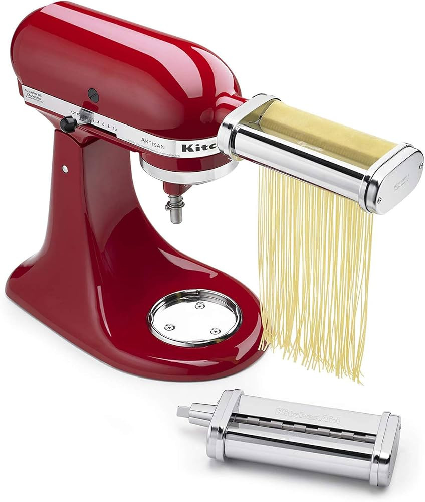 KitchenAid KSMPCA Pasta Cutter Attachment Set (2 Piece), One Size, Silver | Amazon (US)