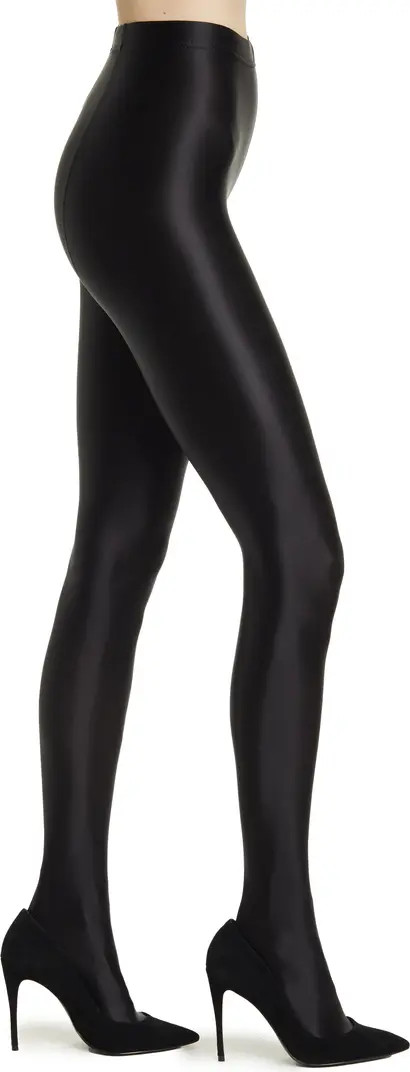 Mercury Shiny Opaque High Waist Tights | Nordstrom