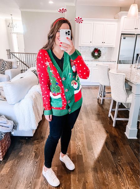 How fun is this tacky holiday sweater with matching head band from Walmart? #walmartpartner #walmartfashion @walmartfashion @walmart 

#LTKSeasonal #LTKHoliday #LTKunder50