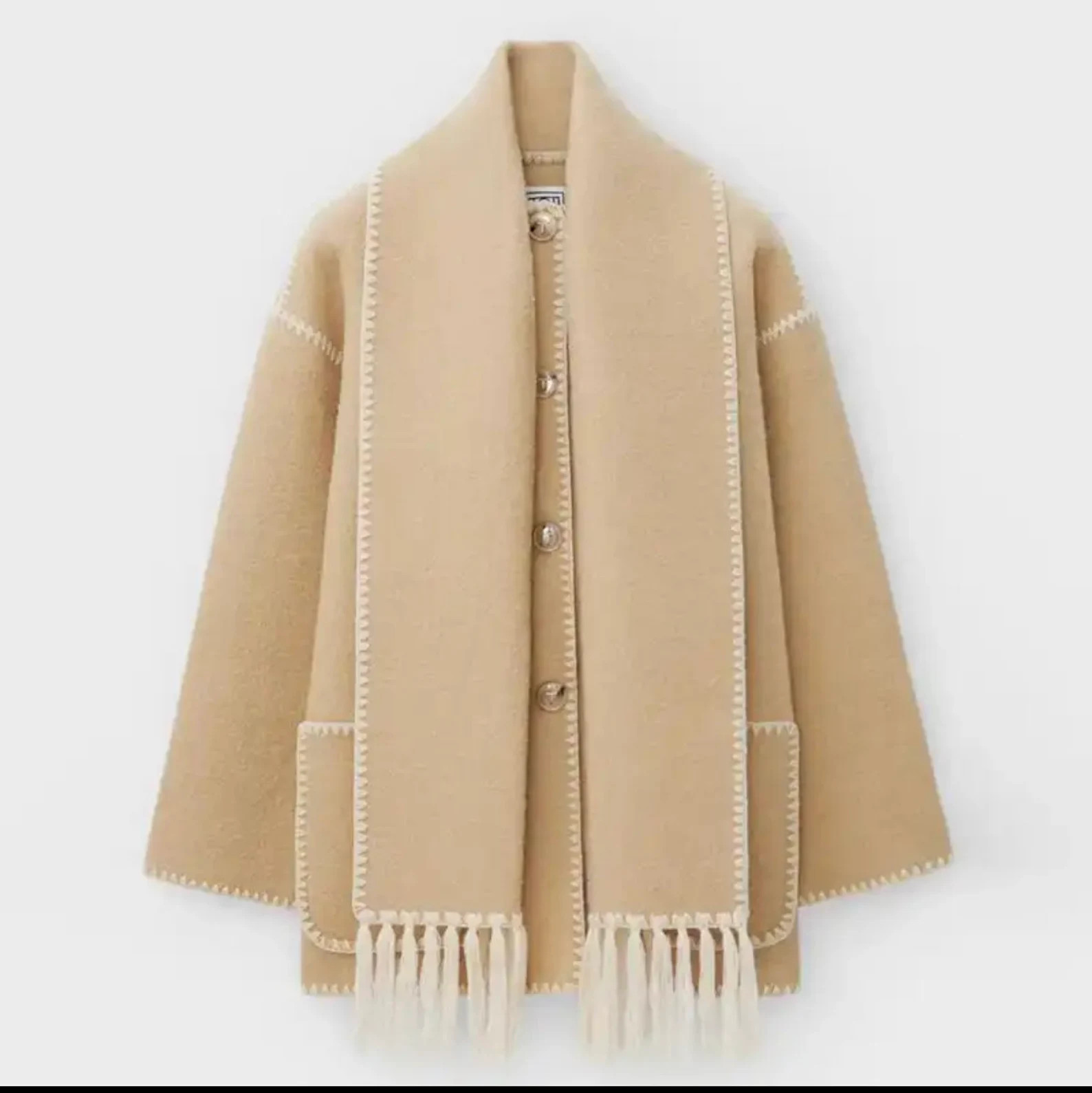 Elegant Loose Women's Coat With Scarf Fashion Long Sleeve - Etsy | Etsy (US)