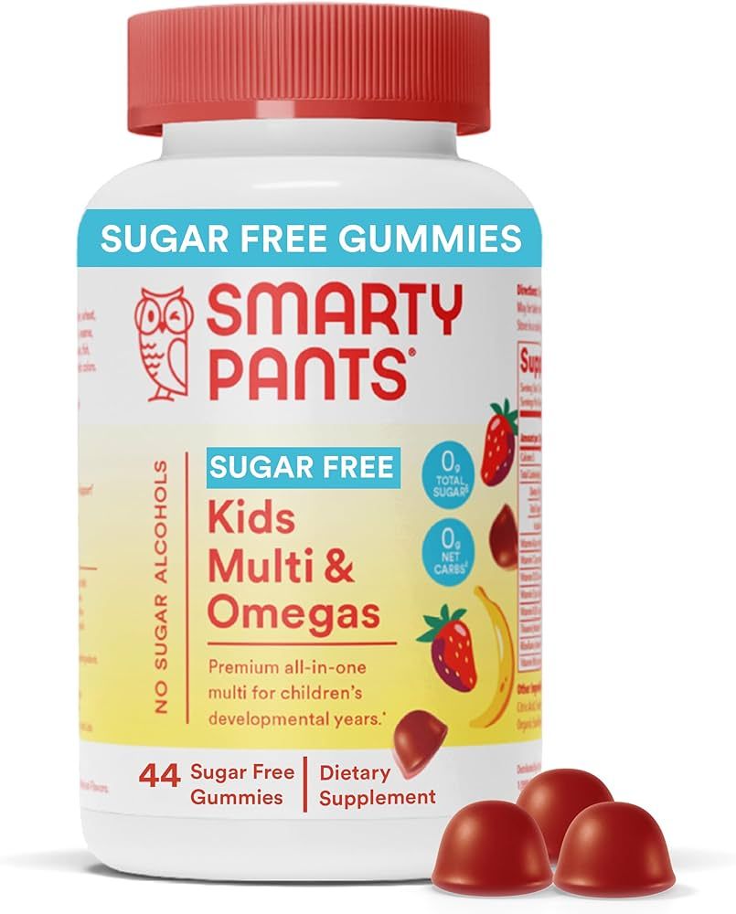 SmartyPants Kids Multivitamin Gummies, Sugar Free: Omega 3 (ALA), Vitamin D3, C, Vitamin B12, B6,... | Amazon (US)
