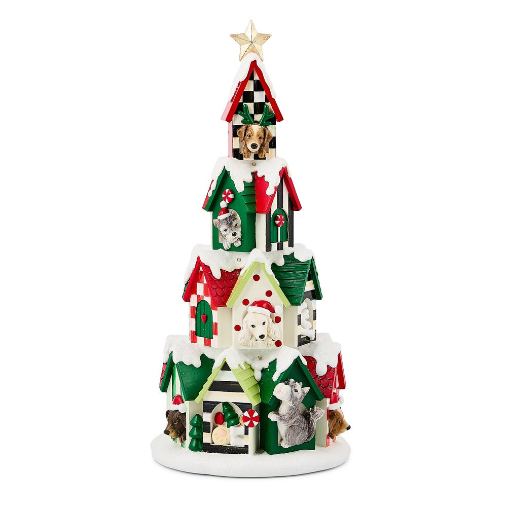 Check It Out Illuminated Dog House Tower | MacKenzie-Childs
