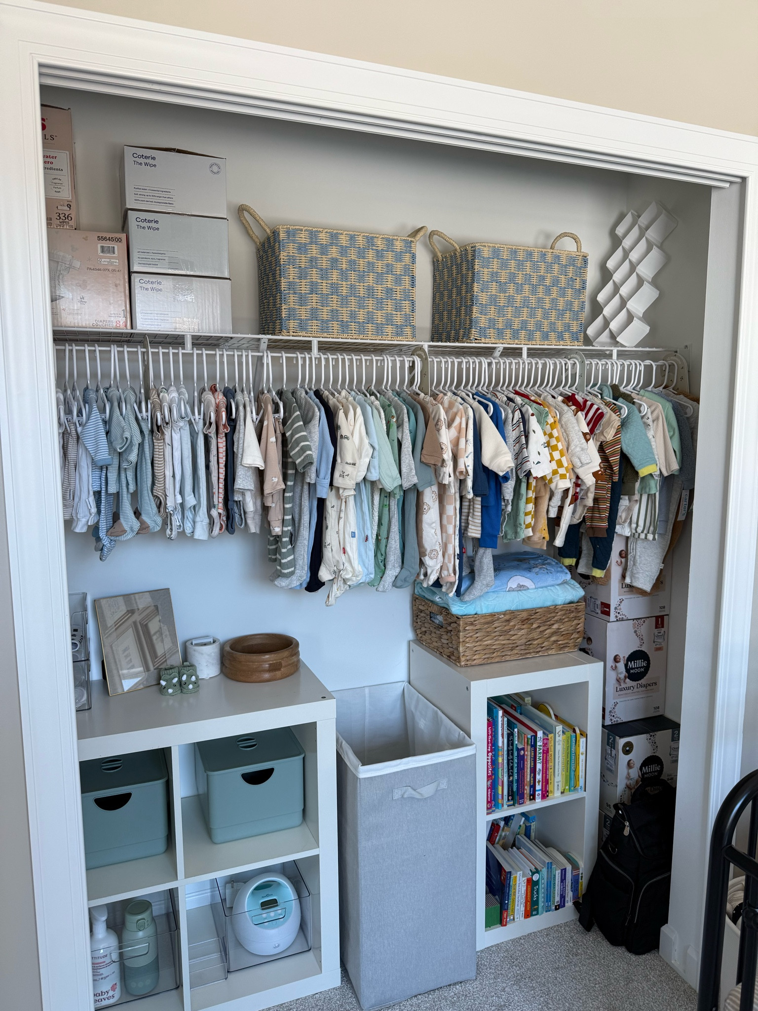 Organizational pieces making baby’s closet functional! 🩵🩵🤝

#LTKBaby #LTKHome