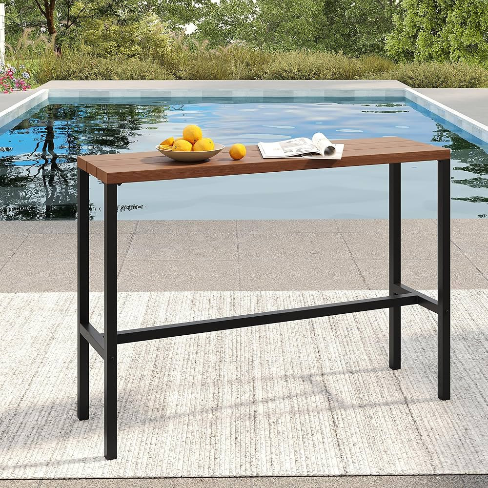 Amazon Basics 4 Foot Rectangular Folding Dining Table, 4 Adj... | Amazon (US)