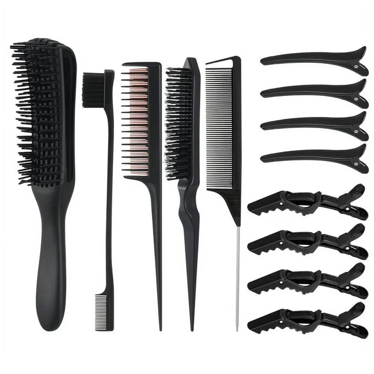 AOWOO 13 Pcs Detangling Brush for Black Natural Hair, Detangler Brush Wide Tooth Comb for Curly H... | Walmart (US)