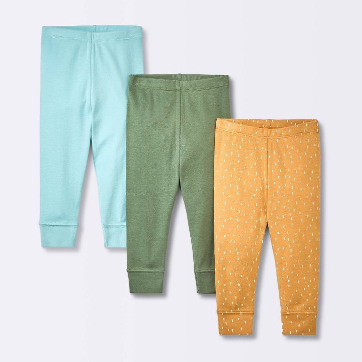 Baby 3pk Sleepy Safari Pants - Cloud Island™ Brown | Target