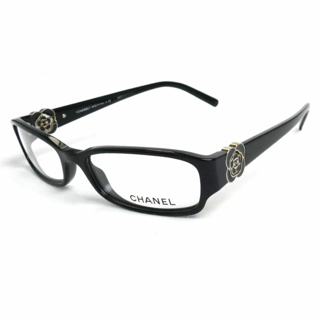 Chanel Camellia Glasses Black Clear 3131 C.501 51 16 130 Ladies Used | eBay US
