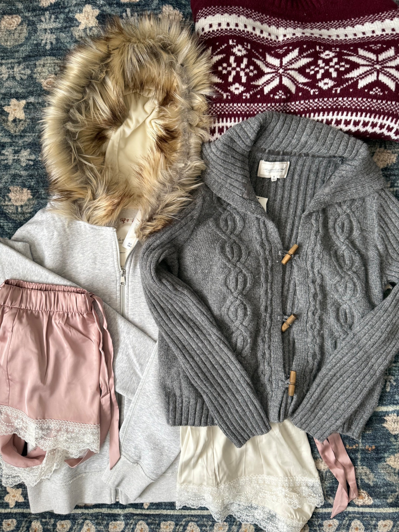 Obsessed with Abercrombie’s archive collection! 

Winter fashion, cozy winter pieces, sweater, cardigan, satin shorts, lace shorts, fur lined hoodie, fair isle 

#LTKSaleAlert #LTKFindsUnder100 #LTKHoliday